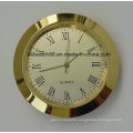 Promotional Analog Quartz Small Metal Insert Clock Golden Mini Clocks